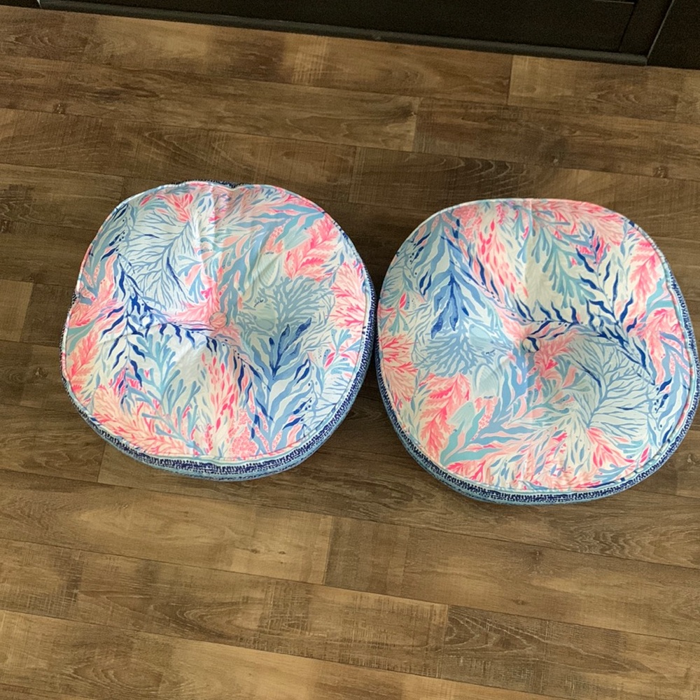 Two Lilly Pulitzer Outdoor Pillows EUC